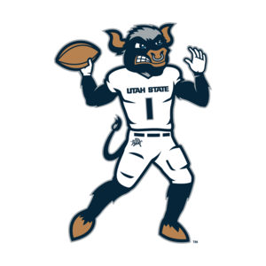 Big Blue Football Sticker 3 In